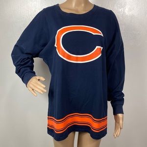 PINK Victoria’s Secret Navy Blue & Orange Chicago Bears Jersey Top, size M.